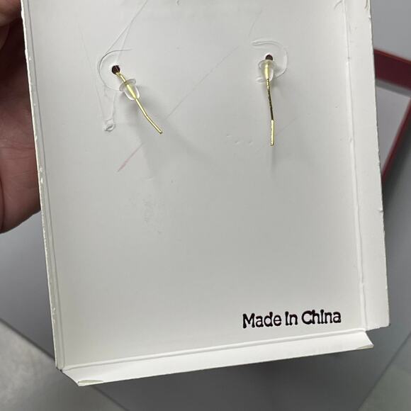 Denis & Charles RUSH earrings gold tone pierced drop dangle costume jewelry - Picture 6 of 11